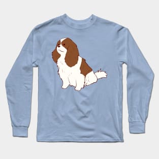 King charles spaniel dog sitting Long Sleeve T-Shirt